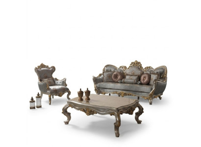 Luxury Sofa Set Complete Couch Set Gray Upholstered Sofa Fabric Sofa