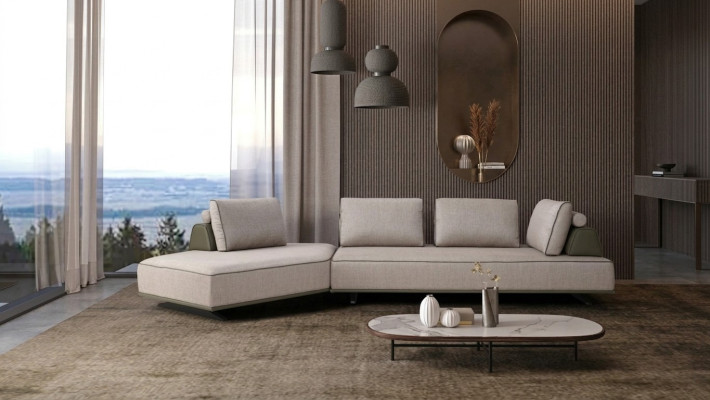 Sectional sofa L shape living room sofa upholstered sofa gray fabric sofa modern couch