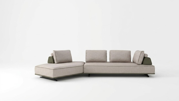 Sectional sofa L shape living room sofa upholstered sofa gray fabric sofa modern couch