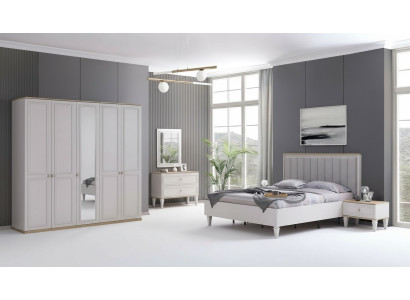 Complete Bedroom Furniture Modern Beds Wood 6-piece Bedroom Gray