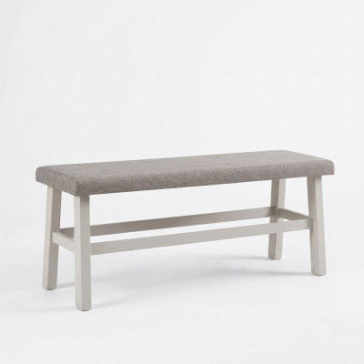 Stool Bank Seat Bench Footstool Dining Room Gray Wood