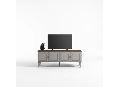Living room suite TV stand coffee table wood gray RTV lowboard set