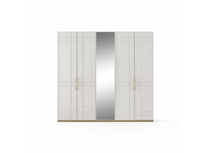 Wardrobes Wardrobe Cabinets White Wood Mirror 5 Doors New