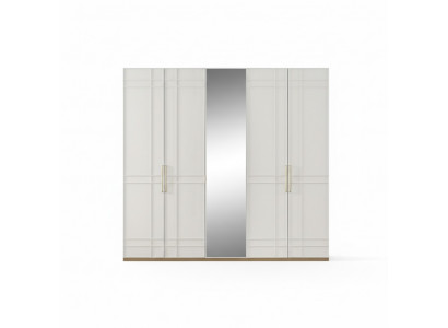 Wardrobes Wardrobe Cabinets White Wood Mirror 5 Doors New