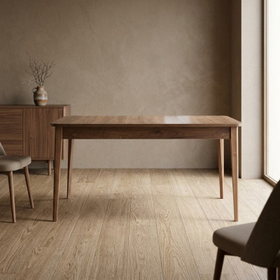 Dining room table dining table table wood brown extendable 160 cm dining room