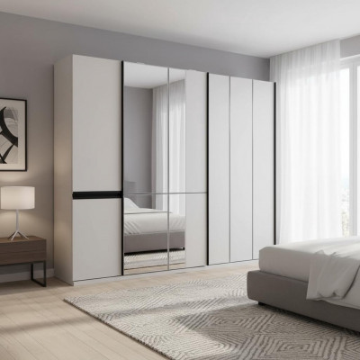 Wardrobes Modern Wardrobe Cabinets White Wood Mirror Luxury