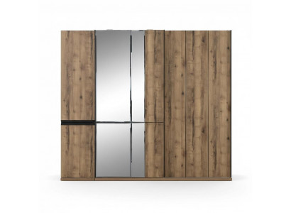 Cabinets Wardrobes Luxury Wardrobe Brown Wood Mirror Large