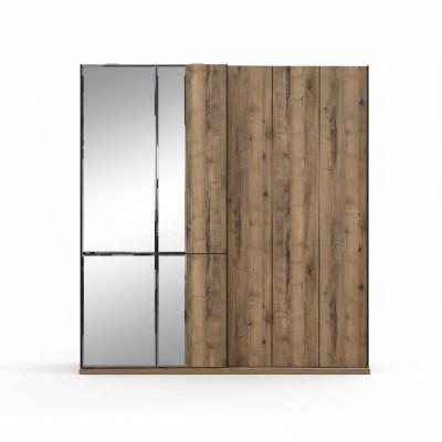 Design wardrobes closets cabinets brown wood mirror new