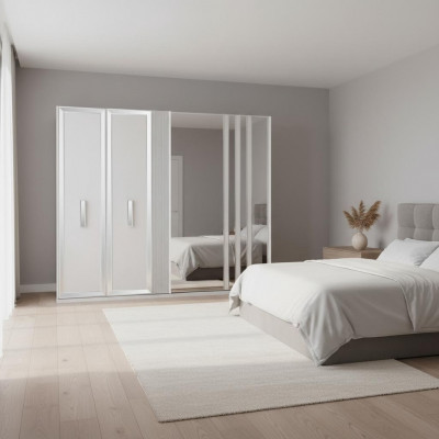 Luxury Wardrobes Design Wardrobe Mirror Large White Wood Modern