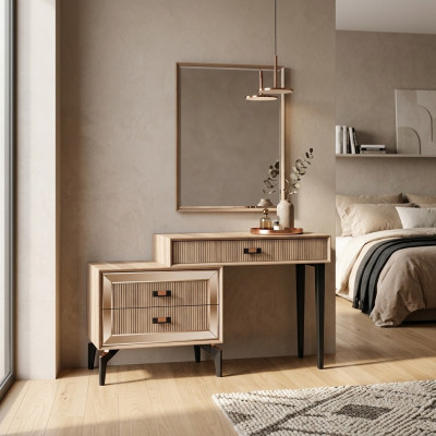 Luxury Dressing Table Makeup Table Console Table Dresser Set 2-piece Gold