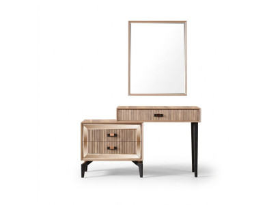 Luxury Dressing Table Makeup Table Console Table Dresser Set 2-piece Gold