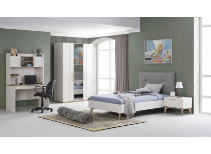 Children's room set children's bed youth bed bed set 4-piece white wood