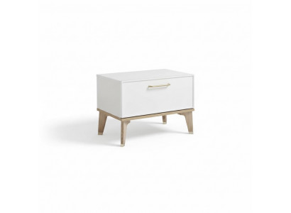 Children's nightstand, bedside table, children's room, wood, white table