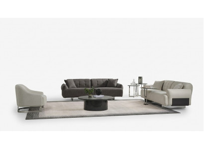 Complete upholstered sofa set sofa set grey fabric fabric sofa