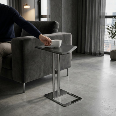 Side table coffee table living room stainless steel silver furniture