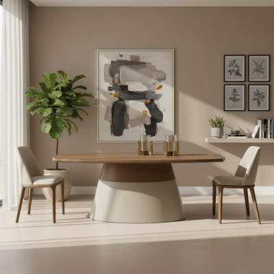 Group nook dining set dining table brown wood set 7-piece dining room table