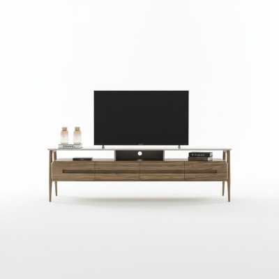 RTV lowboard TV stand wall unit sideboard cabinet wood brown stylish