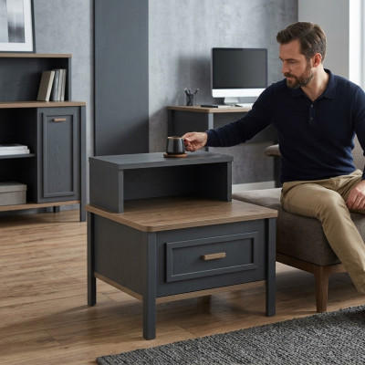 Nightstand Consoles Night Consoles Wood Gray Bedroom Classic