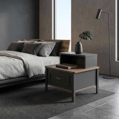 Nightstand Consoles Night Consoles Wood Gray Bedroom Classic