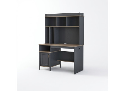 Desk Shelves Office Desk Computer Desk Wood Gray Children's Room