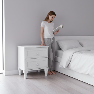 Night consoles bedside tables wood bedroom modern white girl