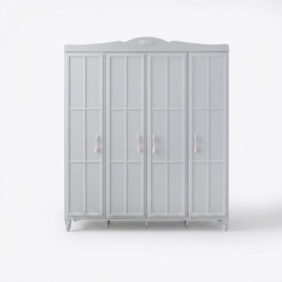 Large wardrobe children's wardrobe cabinet wood white wooden cabinet modern