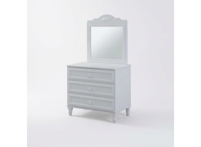 Chest of drawers with mirror wood bedroom white set console table