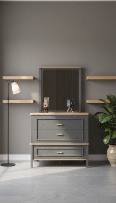 Set consisting of dresser with mirror, wood bedroom gray set, console table.