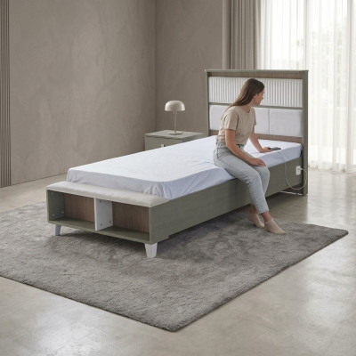 Bunk bed children's bed children's room children's room furniture gray wood