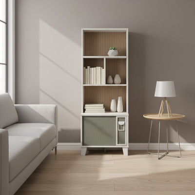 Bookshelf Bookcase Freestanding Shelf Shelf Wood Gray Children's Room