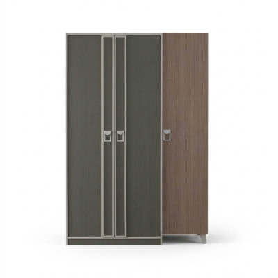 Wooden cabinet wardrobe children's wardrobe cabinet wood gray design