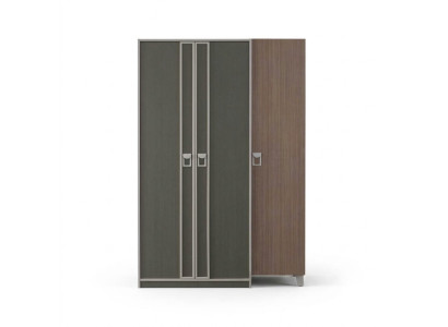 Wooden cabinet wardrobe children's wardrobe cabinet wood gray design