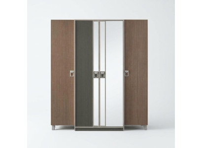 Wardrobe Children's Wardrobe Cabinet Wood Gray Wooden Cabinet Large Modern