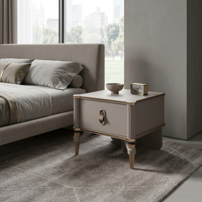 Design bedside table nightstands consoles wood modern beige girls