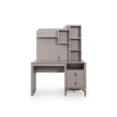 Desk Office Table Computer Desk Beige Office Furniture Wood Table Shelves