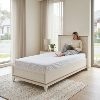 Children's bed bed frame bed children's room bed frame white modern 100cm