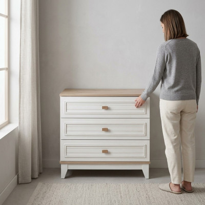 Children's dresser, wooden dresser, children's room, white wardrobe, modern design