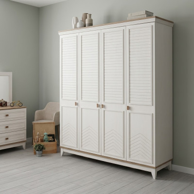 Closet Wardrobe Children’s Wardrobe Wooden Wardrobe Wood White Modern