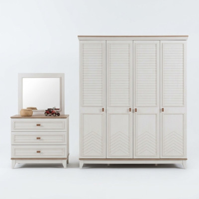 Closet Wardrobe Children’s Wardrobe Wooden Wardrobe Wood White Modern
