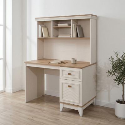 Desk Cabinet Computer Desk White Office Furniture Wood Table Shelves