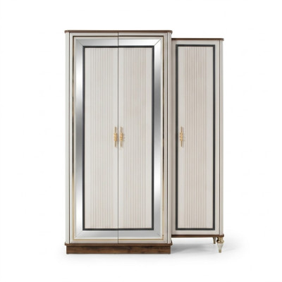Wardrobe Children's Wardrobe Wooden Wardrobe Cabinet Wood Beige Modern
