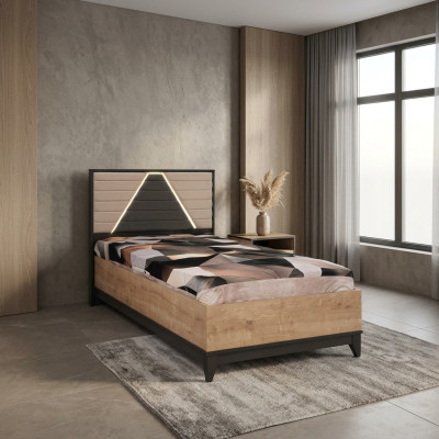Bed 120 cm Children's Bed Bed Frame Children's Room Brown Wood Beds New