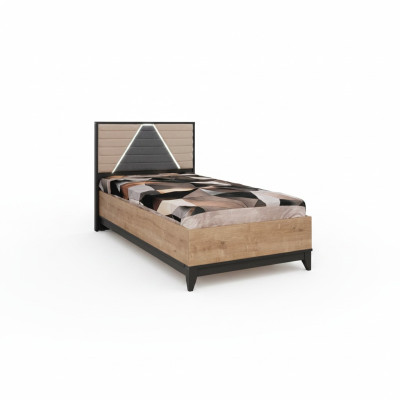 Bed 120 cm Children's Bed Bed Frame Children's Room Brown Wood Beds New
