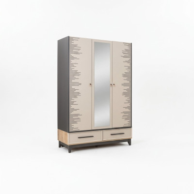 Modern wardrobe children's wardrobe wooden cabinet wardrobe wood beige