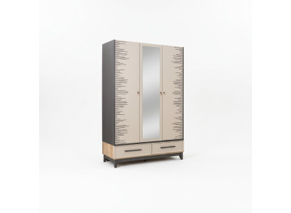 Modern wardrobe children's wardrobe wooden cabinet wardrobe wood beige