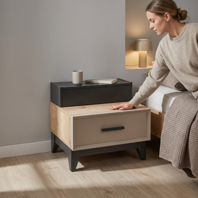 Children's room bedside table modern nightstands consoles wood brown table