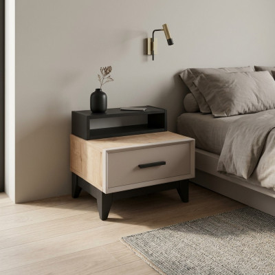 Children's room bedside table modern nightstands consoles wood brown table
