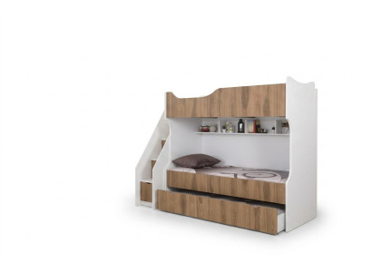 Children's bed bunk bed child furniture white set modern children