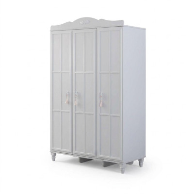 Luxury wardrobe children's wardrobe wooden wardrobe closet wood white
