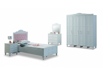 Children's room complete children's furniture children's bed bed wood set 5-piece white